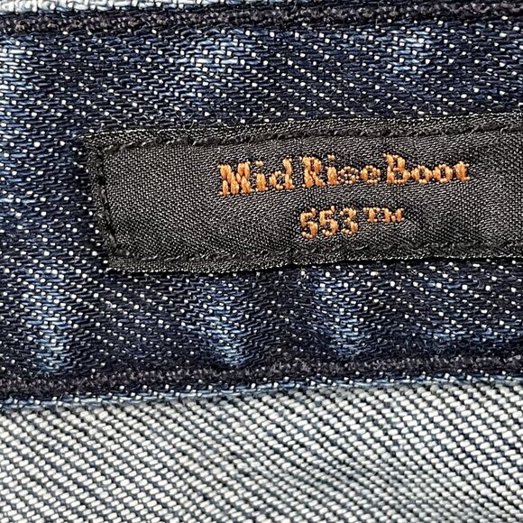 Levis 553 Jeans Womens 4 Mid Rise Bootcut Dark Wash - Picture 3 of 10